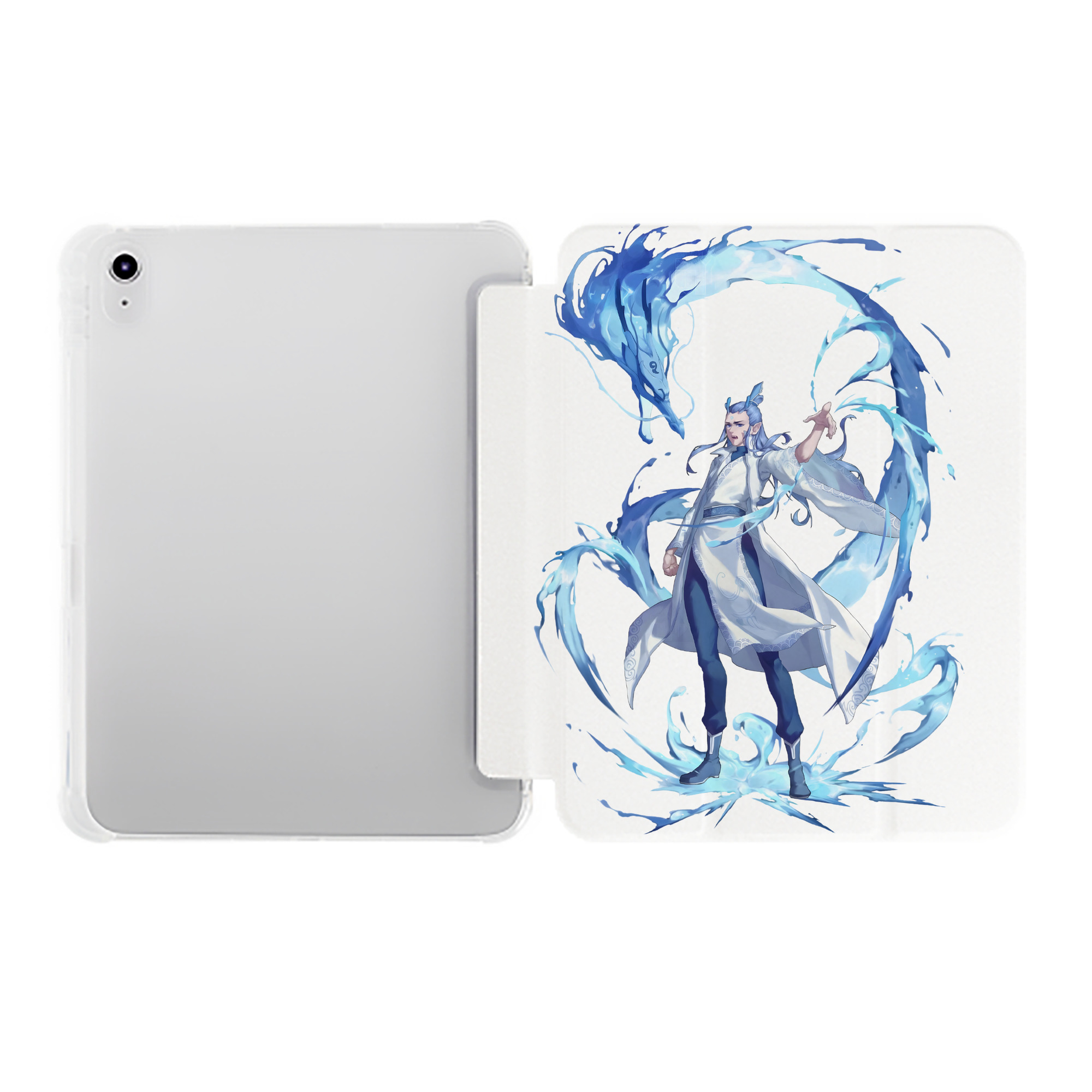 （画像用） Ne Zha 2 ナタ 魔童の大暴れ IPad ケース ペン収納付き 三つ折りスタンド PUレザー×シリコン 対応機種9.5/10.5/10.9インチ
